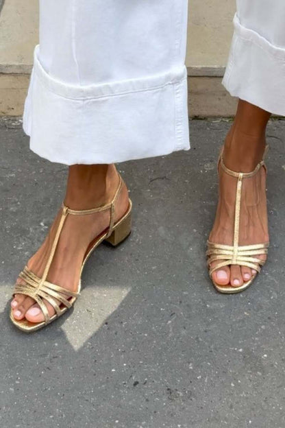 Allegra | Gouden Sandalen Elegante Dagelijkse Elegantie