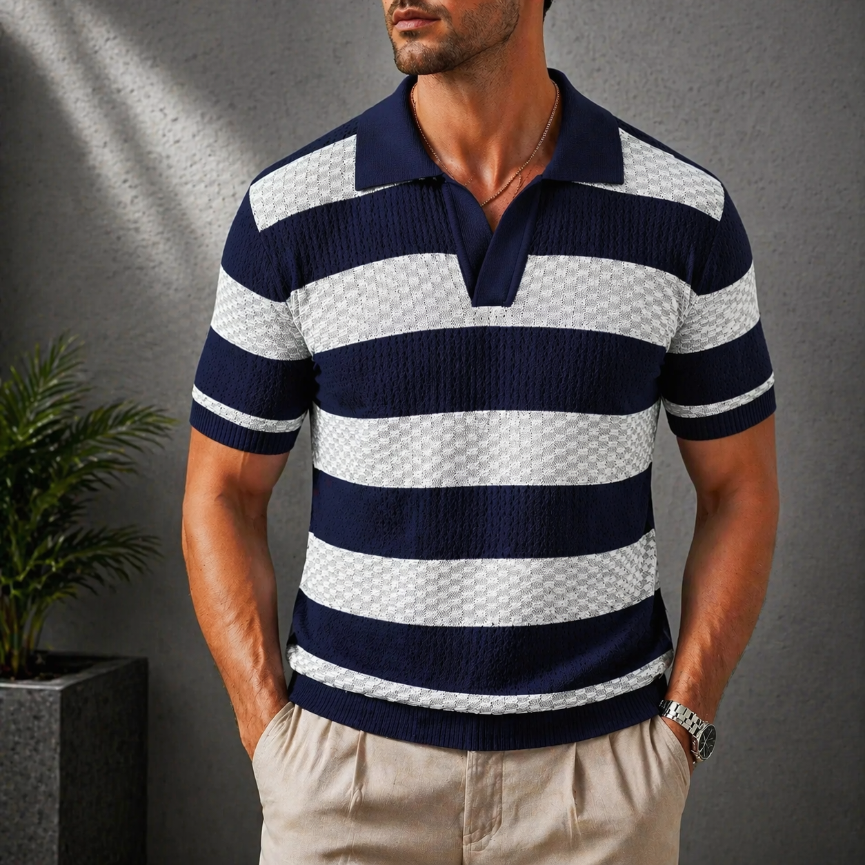 PIERRE | GEWOVEN POLO
