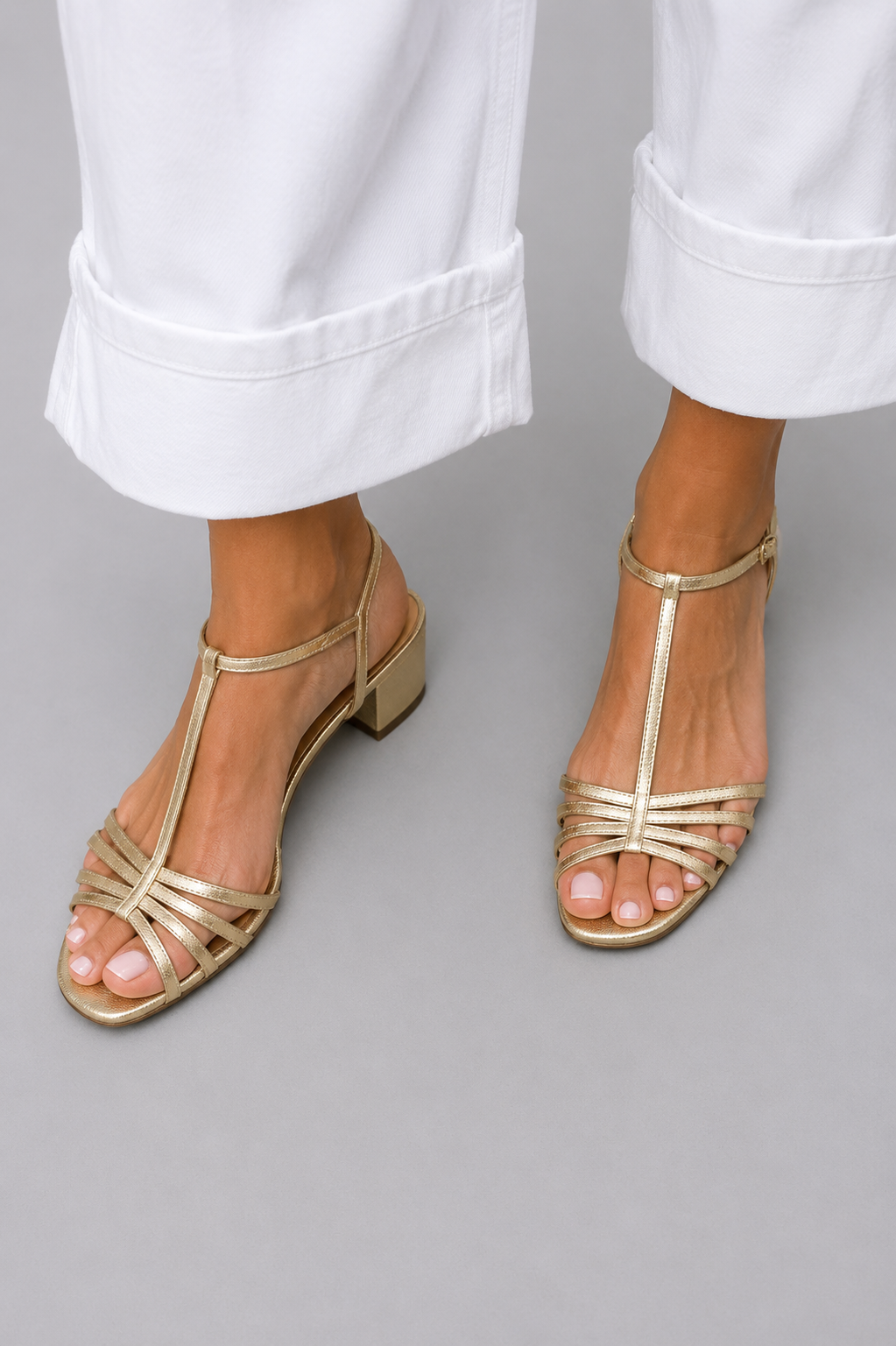 Allegra | Gouden Sandalen Elegante Dagelijkse Elegantie