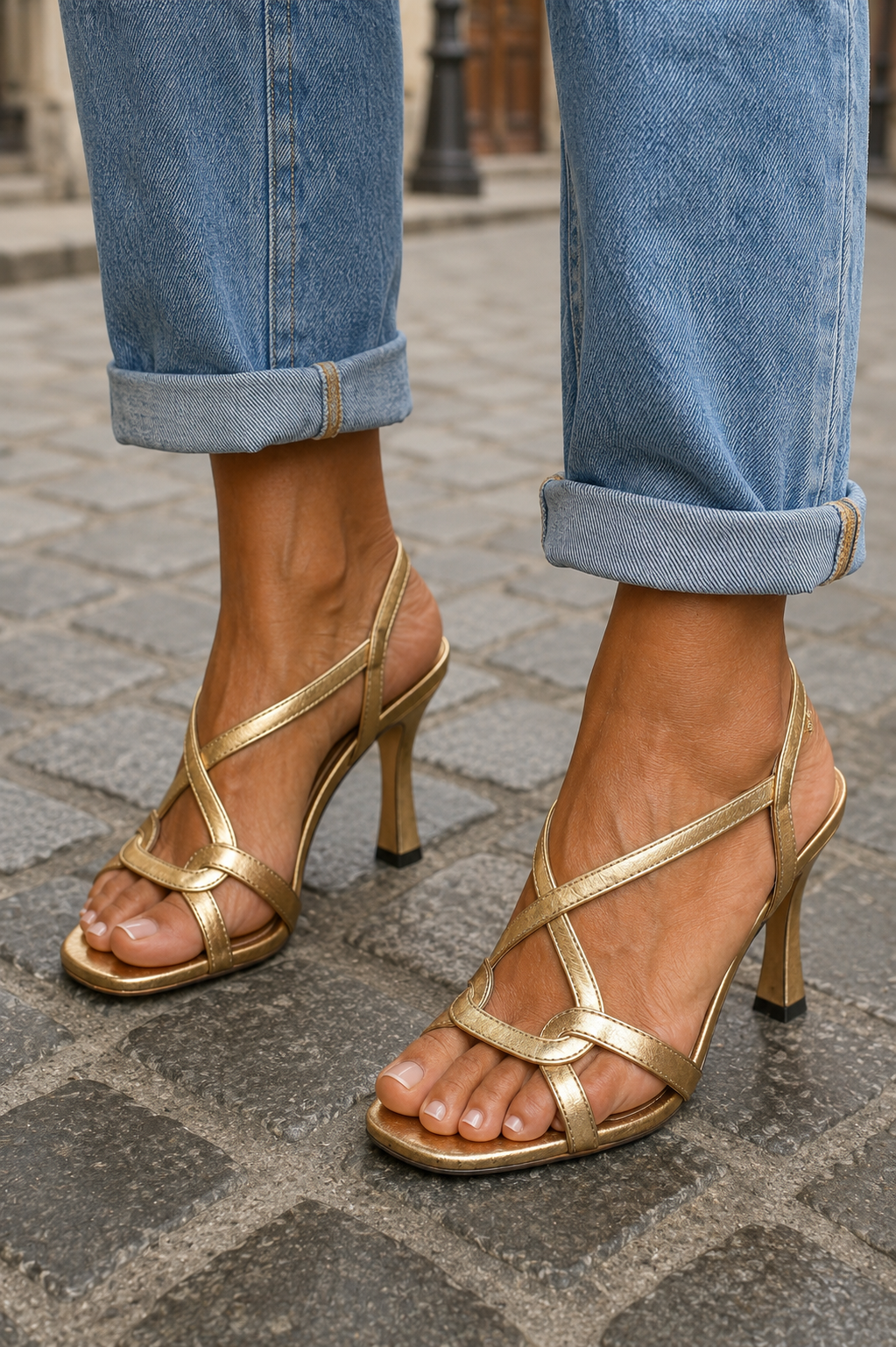 Elisabetta | Gouden Sandalen Zomerse Charme